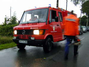 Feuerwehr-Fahrzeug im Einsatz